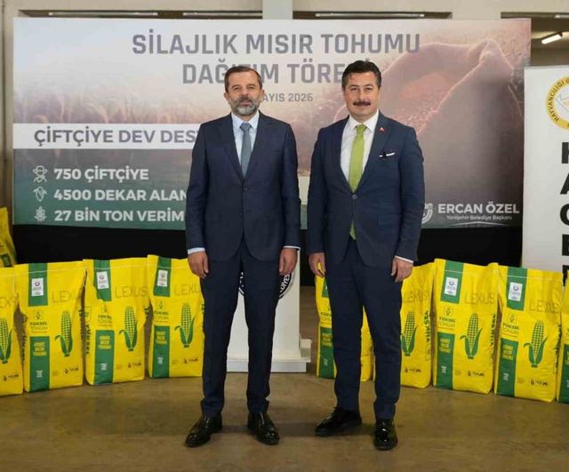 Yenişehir'de 750 çiftçiye yüzde 100 hibeli silajlık mısır tohumu dağıtıldı