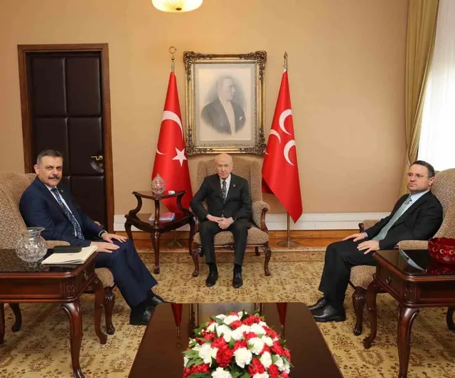 Adalet Bakanı Gürlek ve İçişleri Bakanı Çiftçi, MHP Lideri Devlet Bahçeli’yi TBMM’de Ziyaret Etti