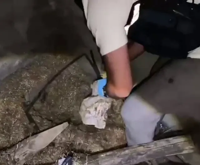 Ahırda saman içinde 2 kilo 422 gram metamfetamin ele geçirildi