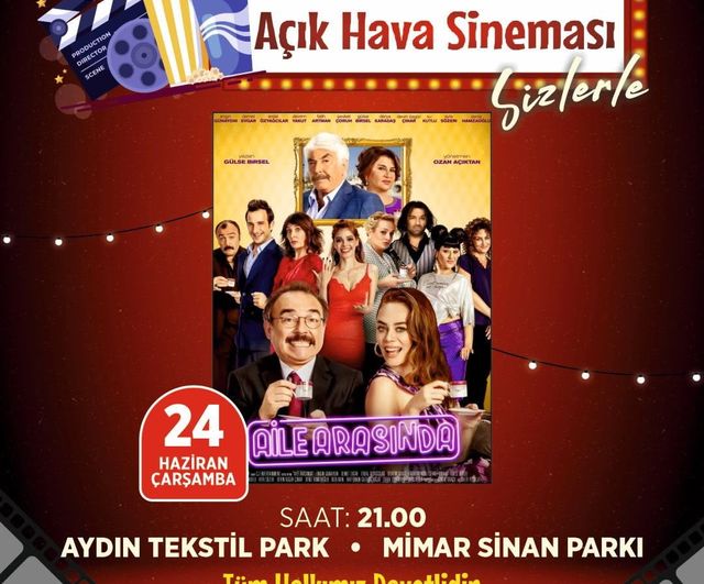 Aydın Büyükşehir Belediyesi açık hava sineması etkinlikleri düzenliyor