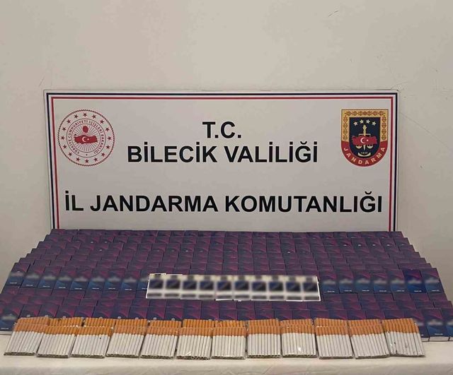 Bilecik'te 9 bin 900 adet doldurulmuş makaron ele geçirildi