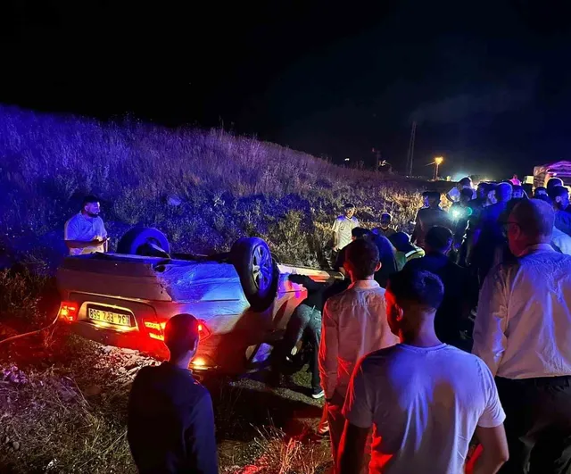 Bingöl'de otomobil takla attı: 1 yaralı