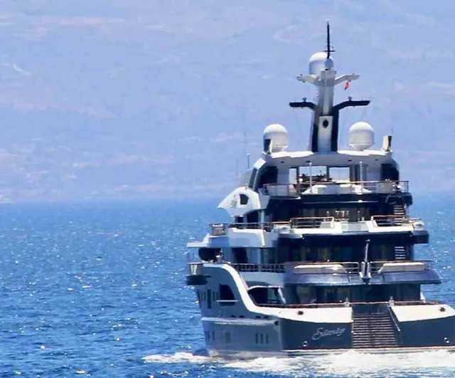 Bodrum’da 150 milyon dolarlık 'Solandge' süperyatı görüntülendi
