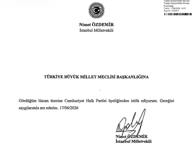 CHP İstanbul milletvekili Nimet Özdemir partisinden istifa etti