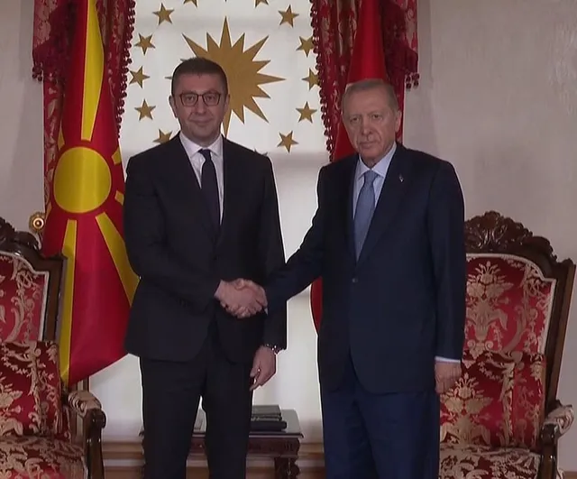 Cumhurbaşkanı Erdoğan, Kuzey Makedonya başbakanı Hristijan Mickoski'yi kabul etti