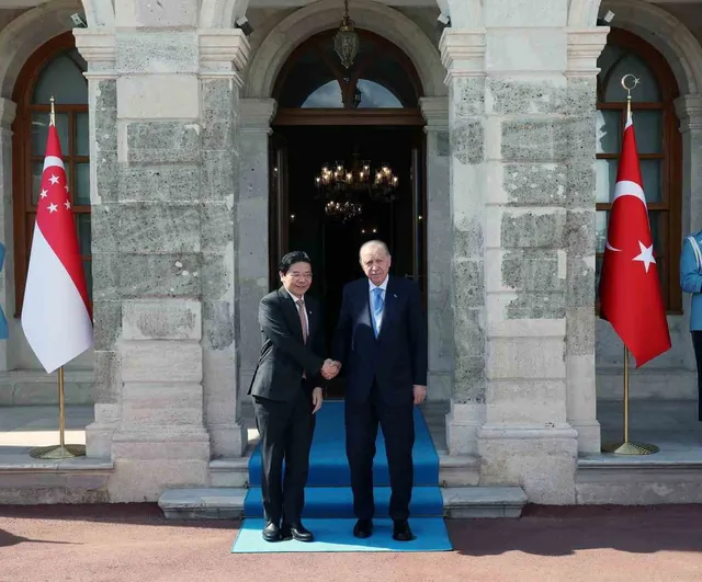 Cumhurbaşkanı Erdoğan, Singapur başbakanı Lawrence Wong’u kabul etti