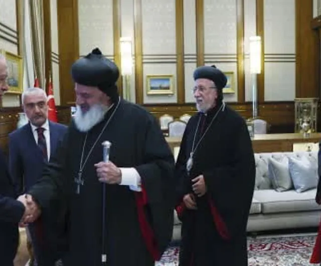 Cumhurbaşkanı Recep Tayyip Erdoğan, Dünya Süryani Ortodoks Kilisesi ruhani lideri Mor İgnatius II. Efram Kerim'i kabul etti