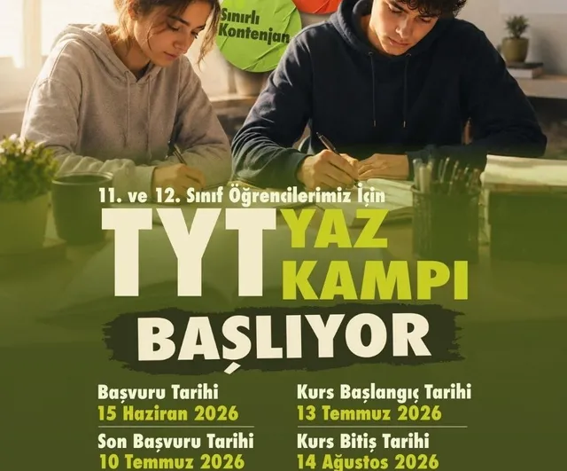 Denizli Büyükşehir Belediyesi'nden YKS'ye hazırlanan öğrencilere ücretsiz TYT yaz kampı
