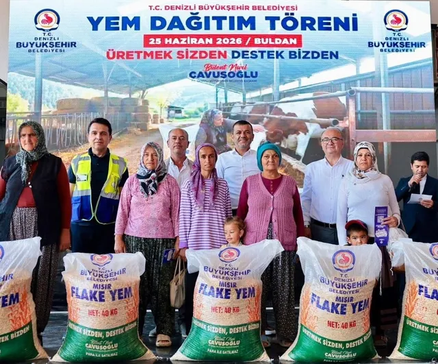 Denizli Büyükşehir Belediyesi'nin yem dağıtımında ikinci hafta başladı