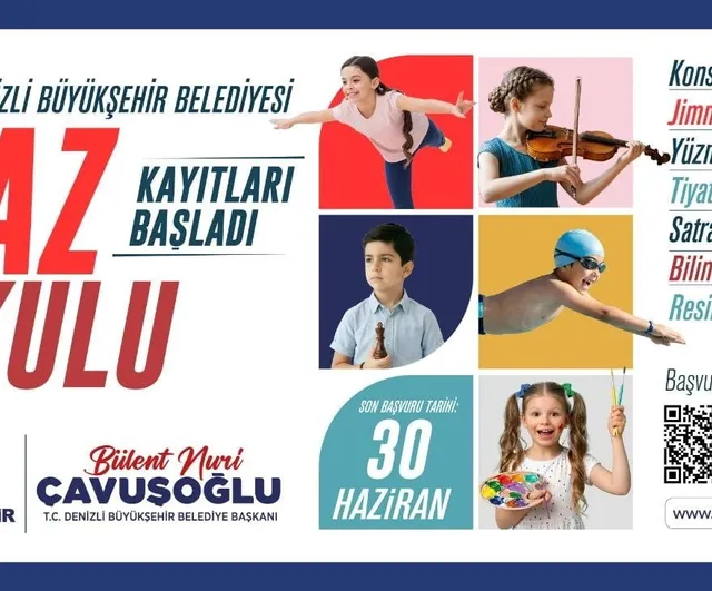 Denizli Büyükşehir Belediyesi Yaz Okulu kayıtları başladı — Başvurular 30 Haziran 2026'ya kadar