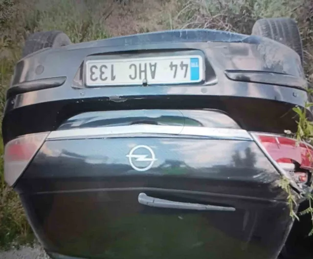 Doğanşehir'de kontrolden çıkan otomobil takla attı: sürücü yaralandı
