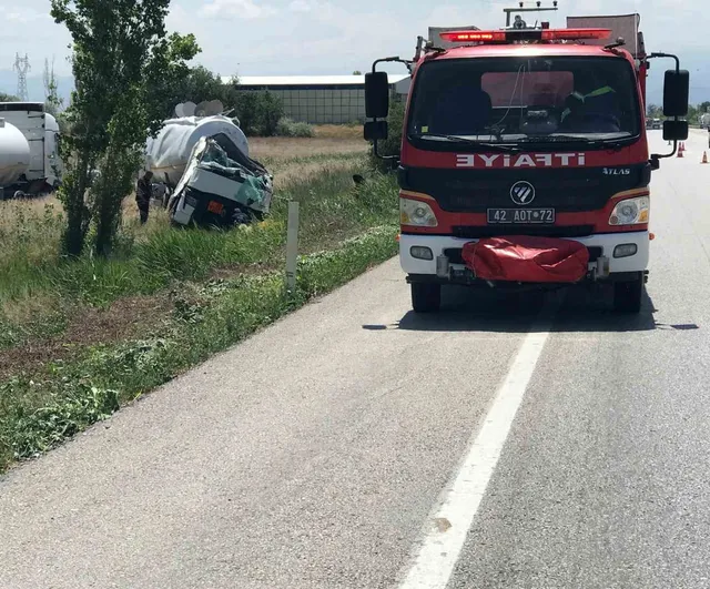 Ereğli'de tanker şarampole devrildi: 1 yaralı