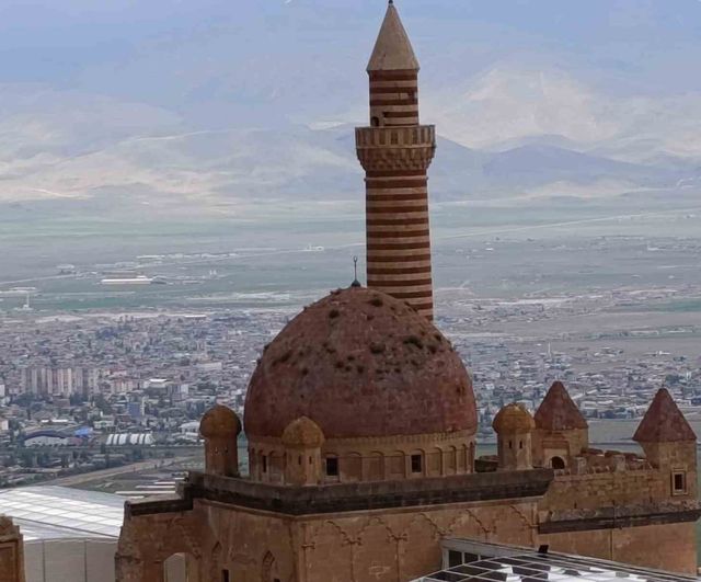 İshakpaşa Sarayı kubbesinde otların görülmesi ziyaretçilerde koruma çağrısı yarattı