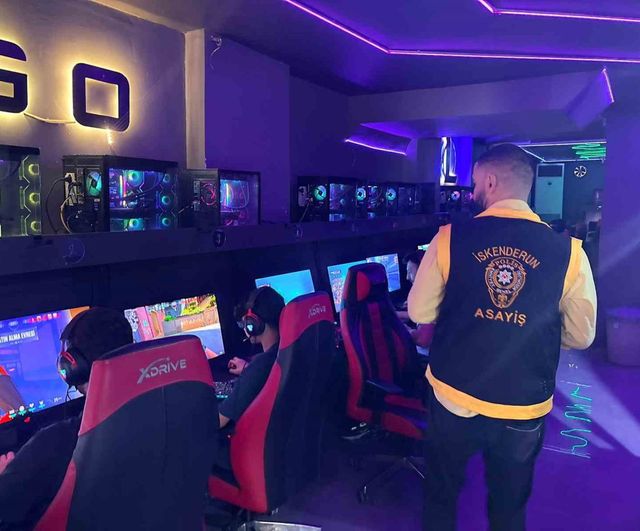 İskenderun'da internet kafe ve oyun salonlarına denetim