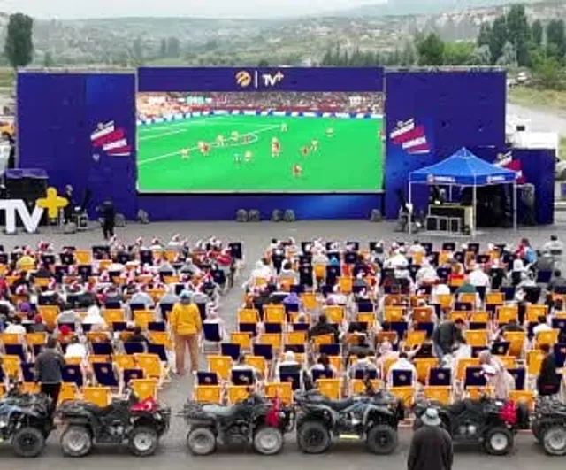 Kapadokya'da milli maç heyecanı
