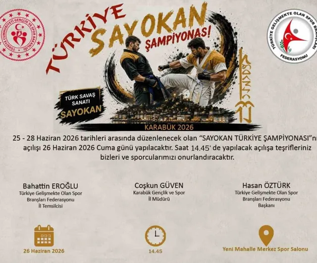 Karabük Sayokan Türkiye Şampiyonası'na ev sahipliği yapacak