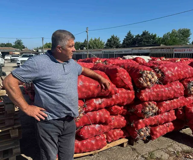 Karacabey'de kuru soğan tarlada kilogram fiyatı 10-12 liraya ulaştı