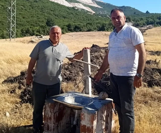 Manisa'nın Saruhanlı ilçesinde susuz çeşmeler yıllar sonra aktı