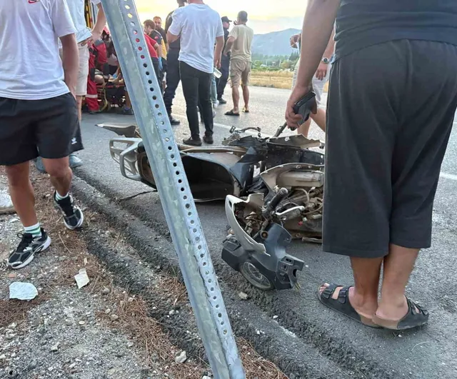 Marmaris-Datça yolunda çarpışma: 21 yaşındaki motosiklet sürücüsü yaralandı