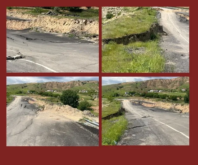 MHP'li Baki Ersoy, Felahiye Obruk'taki yol çökmesini TBMM'ye taşıdı