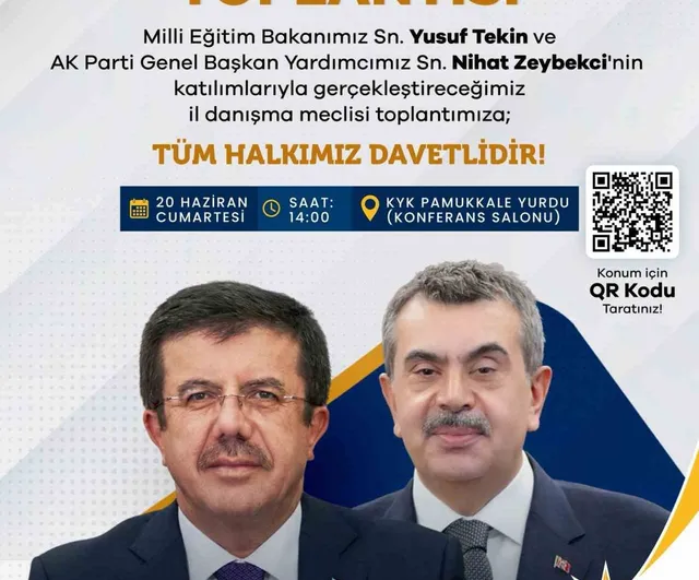 Milli eğitim bakanı Yusuf Tekin Denizli'de il danışma meclisi toplantısına katılacak