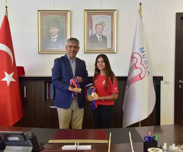 MSKÜ’lü milli sporcu Hazal Burun’dan madalya ziyareti