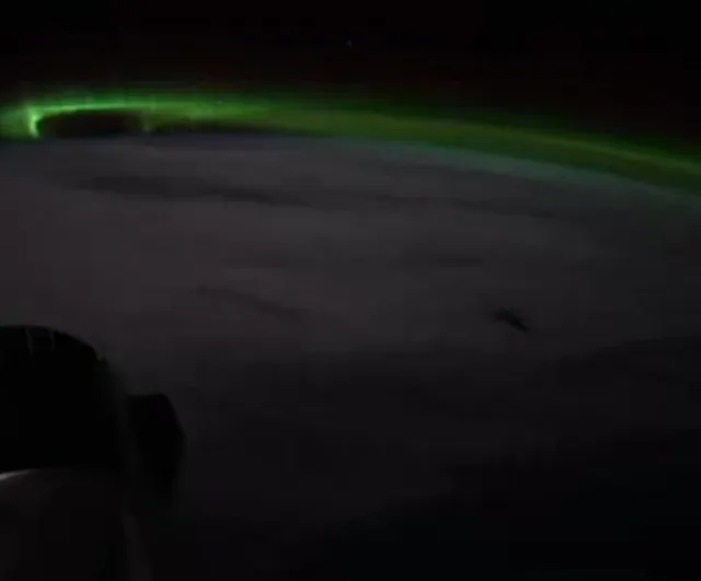 NASA astronotu Jessica Meir, Uluslararası Uzay İstasyonu'ndan kutup ışıklarını kaydetti
