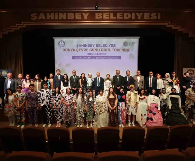 Şahinbey Belediyesi, Dünya Çevre Haftası’nda çevreci okulları ödüllendirdi