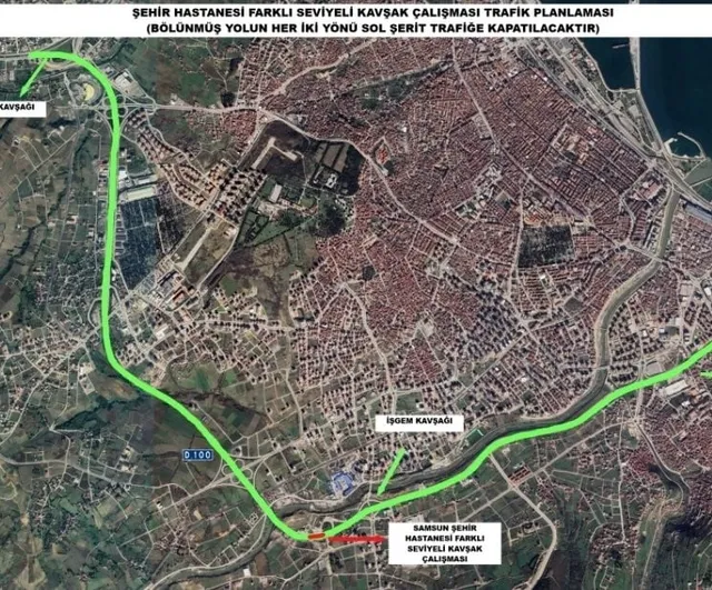 Samsun Şehir Hastanesi kavşak çalışması başlıyor