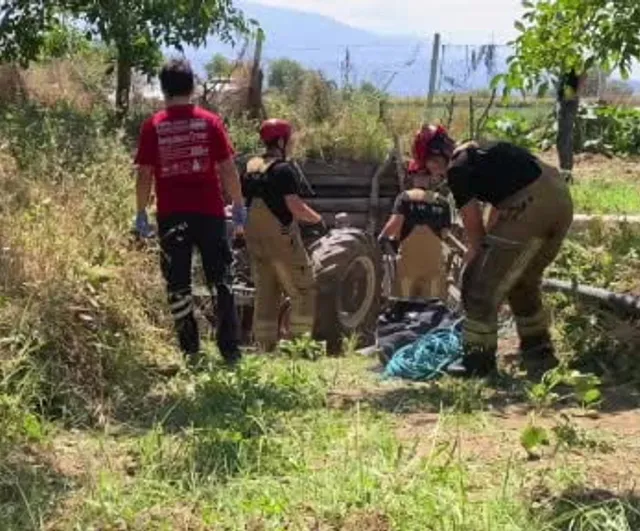 Traktör kazasında yaşlı adam ağır yaralandı
