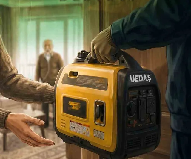 UEDAŞ'tan cihaza bağlı hastalara çanta tipi jeneratörle kesintisiz enerji desteği