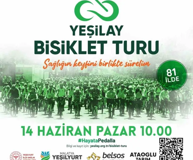Yeşilyurt'ta 13. Geleneksel Yeşilay Bisiklet Turu 14 Haziran'da düzenlenecek
