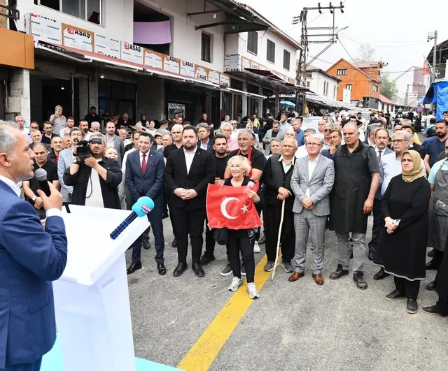 Zorkun Yaylası'nda tamamlanan yol törenle açıldı