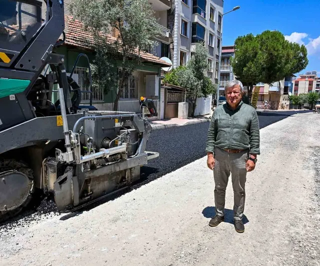 Alaşehir’de 3 bin tonluk asfalt çalışması