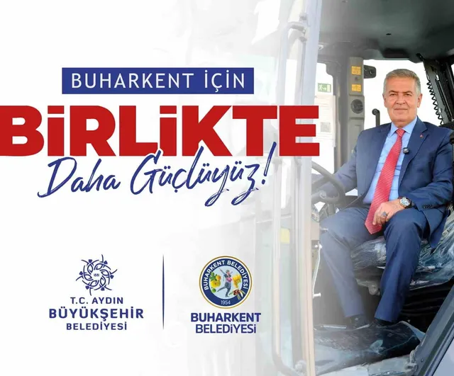 Buharkent'e kazıcı yükleyici ve çöp taksiyle hizmet atağı
