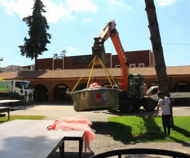 Erbaa'da dev kazanla 100 bin 60 dolma pişirme hazırlığı tamamlandı