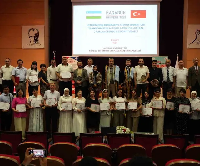 KBÜ’de Özbek akademisyenlere üretken yapay zekâ eğitimi sertifikaları verildi