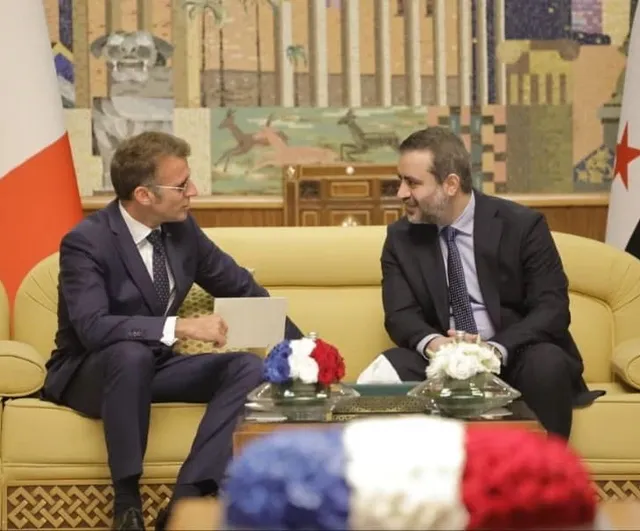 Macron Suriye'yi ziyaret etti: Şam'da resmi temaslar