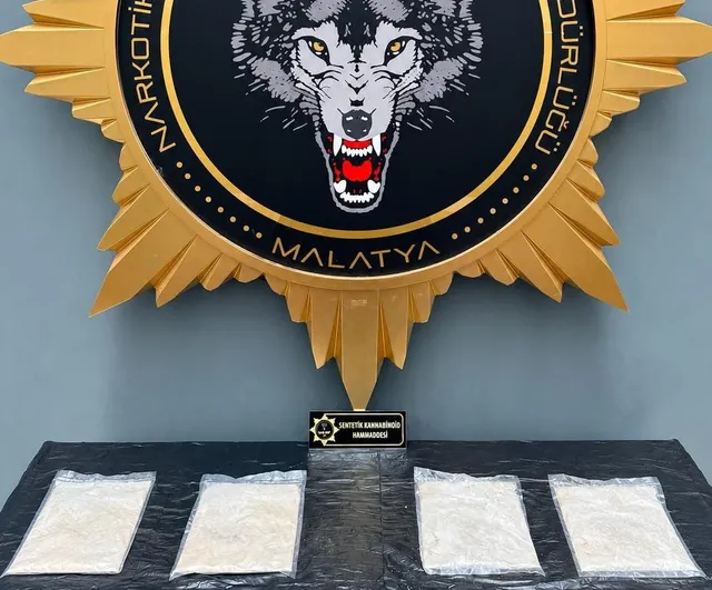 Malatya'da rekor miktarda sentetik kannabinoid hammaddesi ele geçirildi