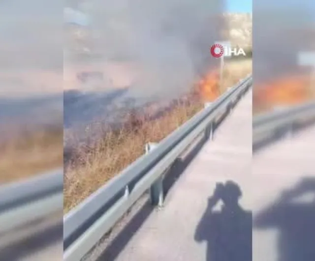 Nallıhan'da otluk alanda çıkan yangın söndürüldü