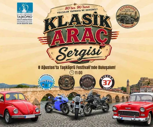Taşköprü uluslararası kültür ve sarımsak festivalinde klasik araç sergisi düzenlenecek