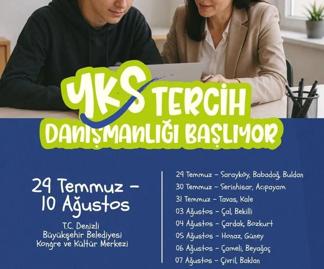 Tercih yolculuğunda gençlerin yanında: Denizli'de ücretsiz YKS danışmanlığı