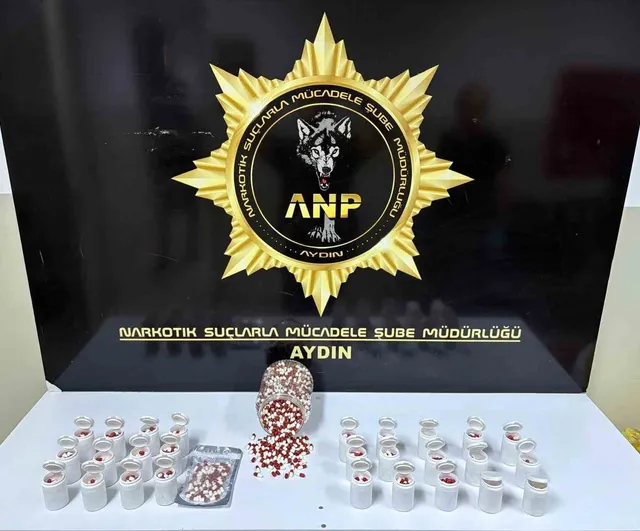Aydın'da şüphelinin evinde 2 bin 456 sentetik ecza çıktı
