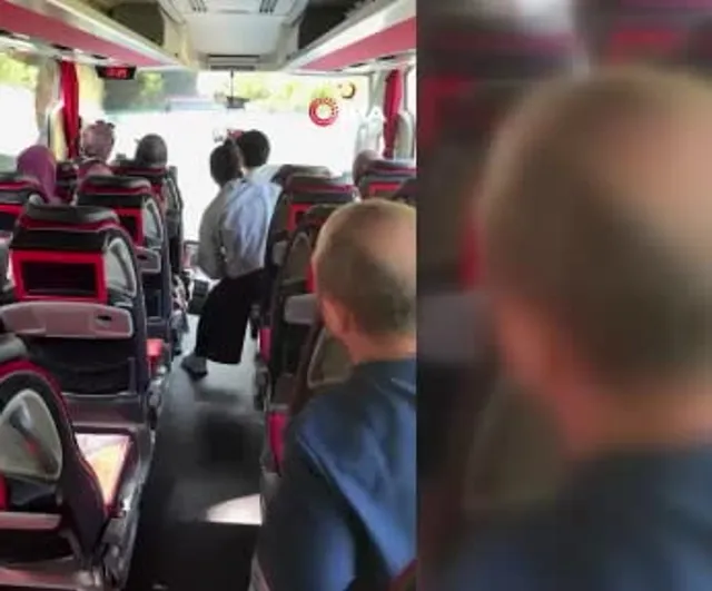 Balataları alev alan kamyonu derede söndürdü