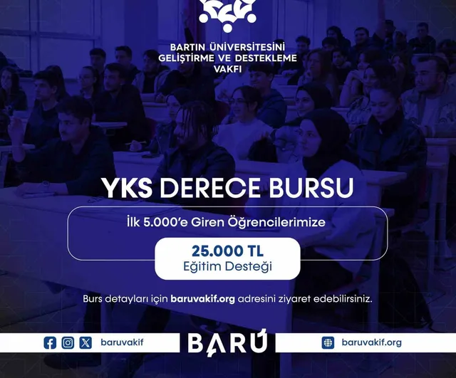 Başarıyı hedefleyen adım: ilk 5 binde yer alana Bartın Üniversitesi'nden aylık 25.000 TL burs