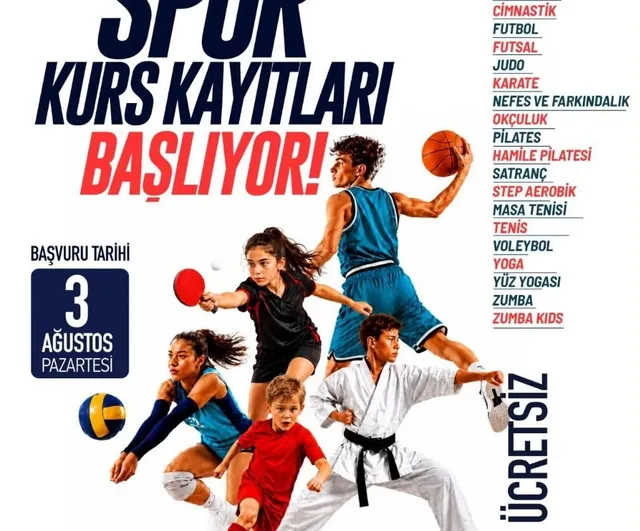 Denizli'de 22 branşta ücretsiz profesyonel spor eğitimleri başlıyor