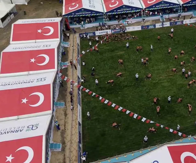Dursunköy'de 11. yağlı güreş şöleni, ata sporuna yoğun ilgi