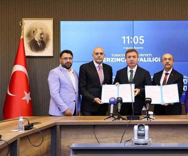 Erzincan'da hayırsever katkısıyla Sümer özel eğitim meslek okulu için protokol
