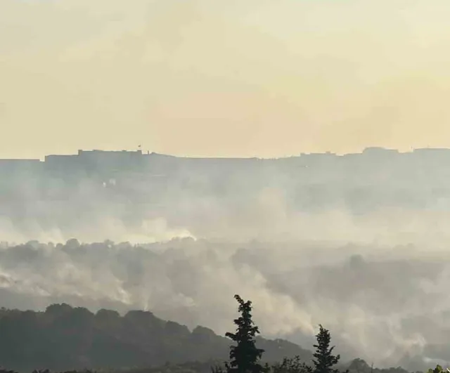 Gebze'de rüzgarla büyüyen yangın: ekiplerin havadan karadan mücadelesi