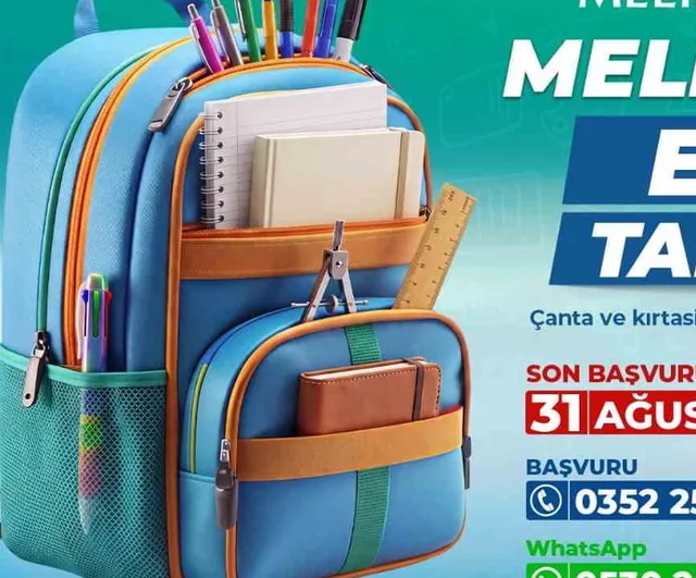 Melikgazi'de yeni döneme çanta ve kırtasiye desteği
